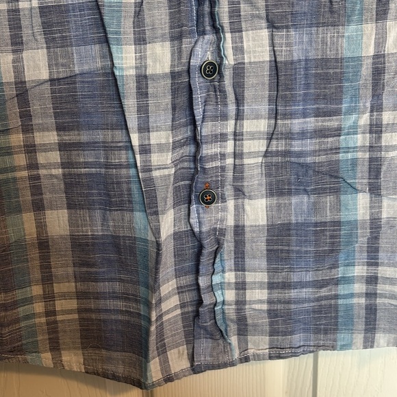 Weatherproof men’s blue short sleeve button down shirt size large - Picture 4 of 9